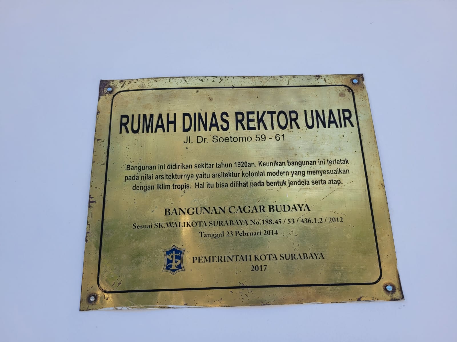 Rumah Dinas Rektor UNAIR